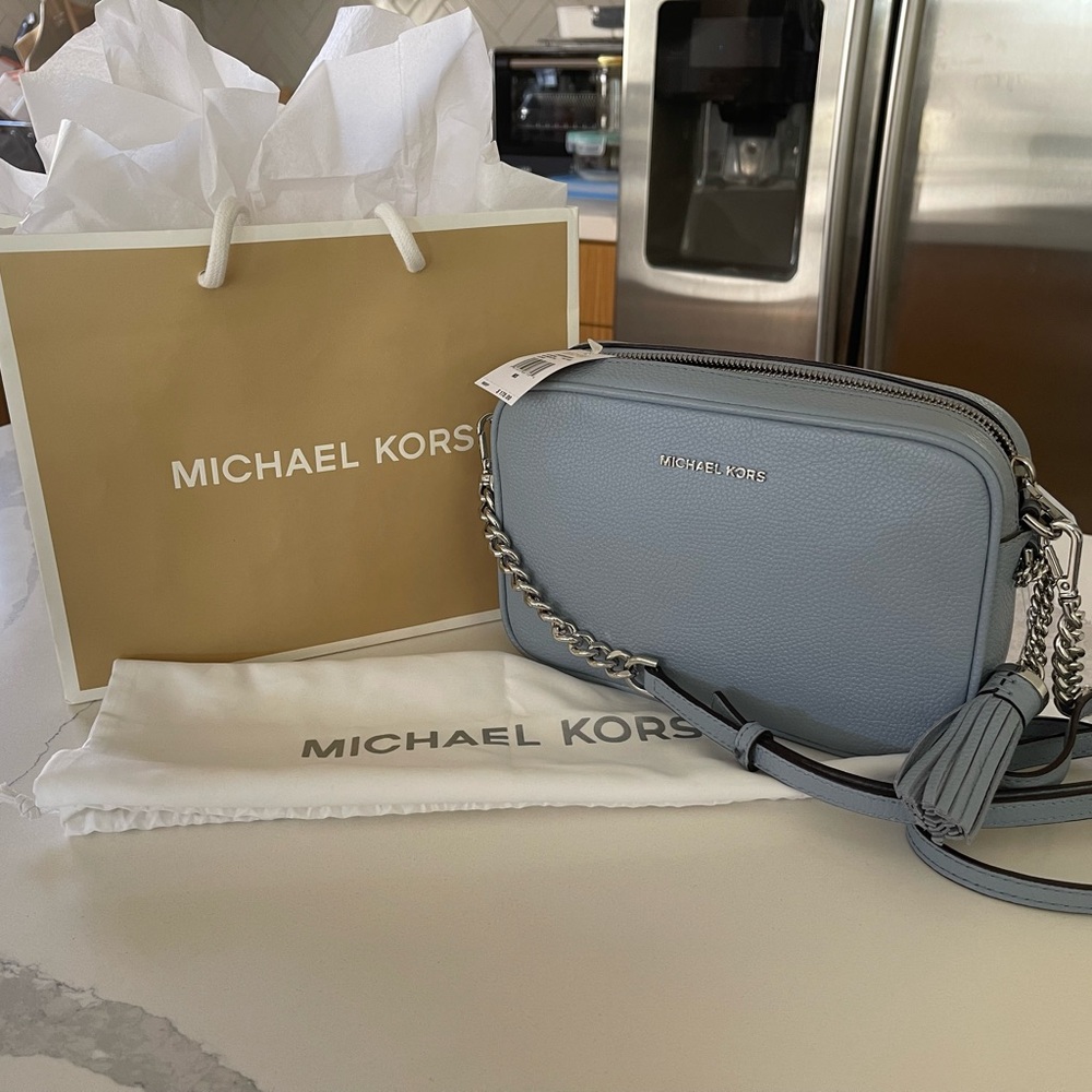 MICHAEL MICHAEL KORS Ginny Chambray Leather Crossbody Bag